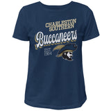 Ladies Vintage Washed Cotton Tee | Navy