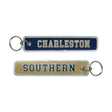 Embroidered Key Tag | Navy & Vegas Gold