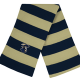 Niagara Rugby Striped Knit Scarf | Navy / Vegas Gold