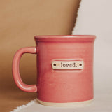Solid Glazed Mug w/Clay Tag | Loved