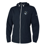 Ladies Prodigy Full Zip Windbreaker | Navy / White