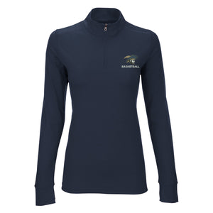 Ladies Vansport Zen 1/4 Zip Pullover, Basketball