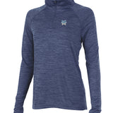 Women's Screen-Print Space Dye Performance Pullover | Navy