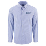 Skyline Eco Pinstripe Big & Tall Long Sleeve Dress Shirt | Tour Blue/White