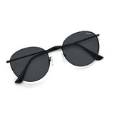 Greenwich Black Metal Frame Sunglasses | Black Lens