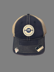 The Wharf Classic Unstructured Tea Stain Snap Back Cap, Navy