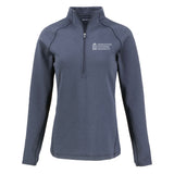Peshastin Eco Fleece Recycled Womens Half Zip Pullover | Navy Heather