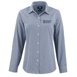 Skyline Eco Gingham Womens Long Sleeve Dress Shirt | Navy/White