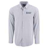 Skyline Eco Pinstripe Mens Long Sleeve Dress Shirt | Pale Blue/White