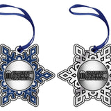 Pewter Snowflake Ornament | Navy