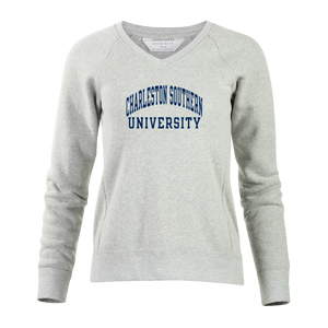 Ladies Travel V-Neck Pullover, Oxford Heather (F24)