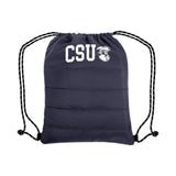 Puffy Quilted Drawstring Bag | Navy