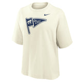 Cotton Short Sleeve Boxy Tee | Sail