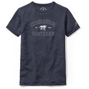 Youth Victory Falls Tee by League, Heather Liberty Navy
