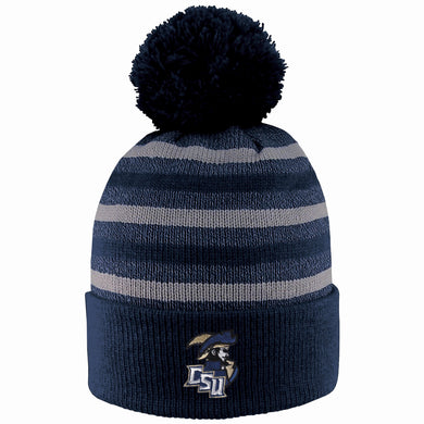 Doc Beanie w/ Pom by LogoFit. Navy