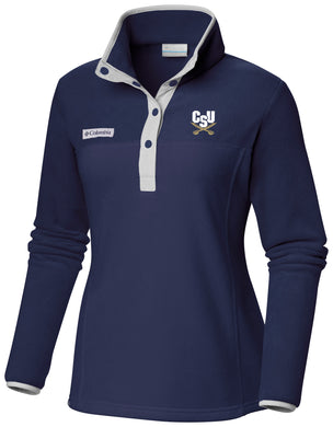 Columbia Women's Benton Springs Snap Placket Pullover, Collegiate Navy