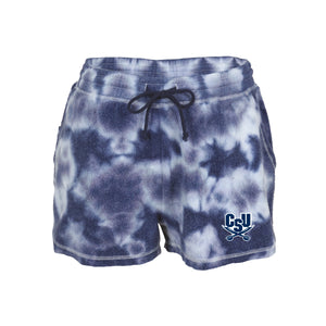 Tie Dye Fleece Out Short, Navy