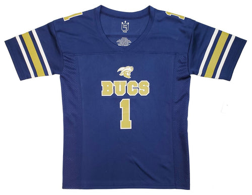 Youth Football Jersey, Navy/Vegas Gold